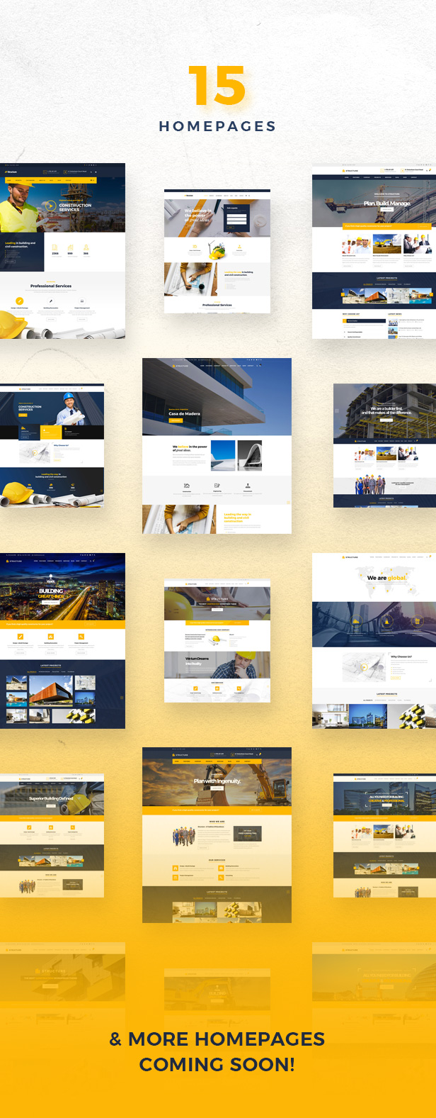 顶级工程建筑类的WordPress网站模板 Structure - Construction WordPress Theme_img_2