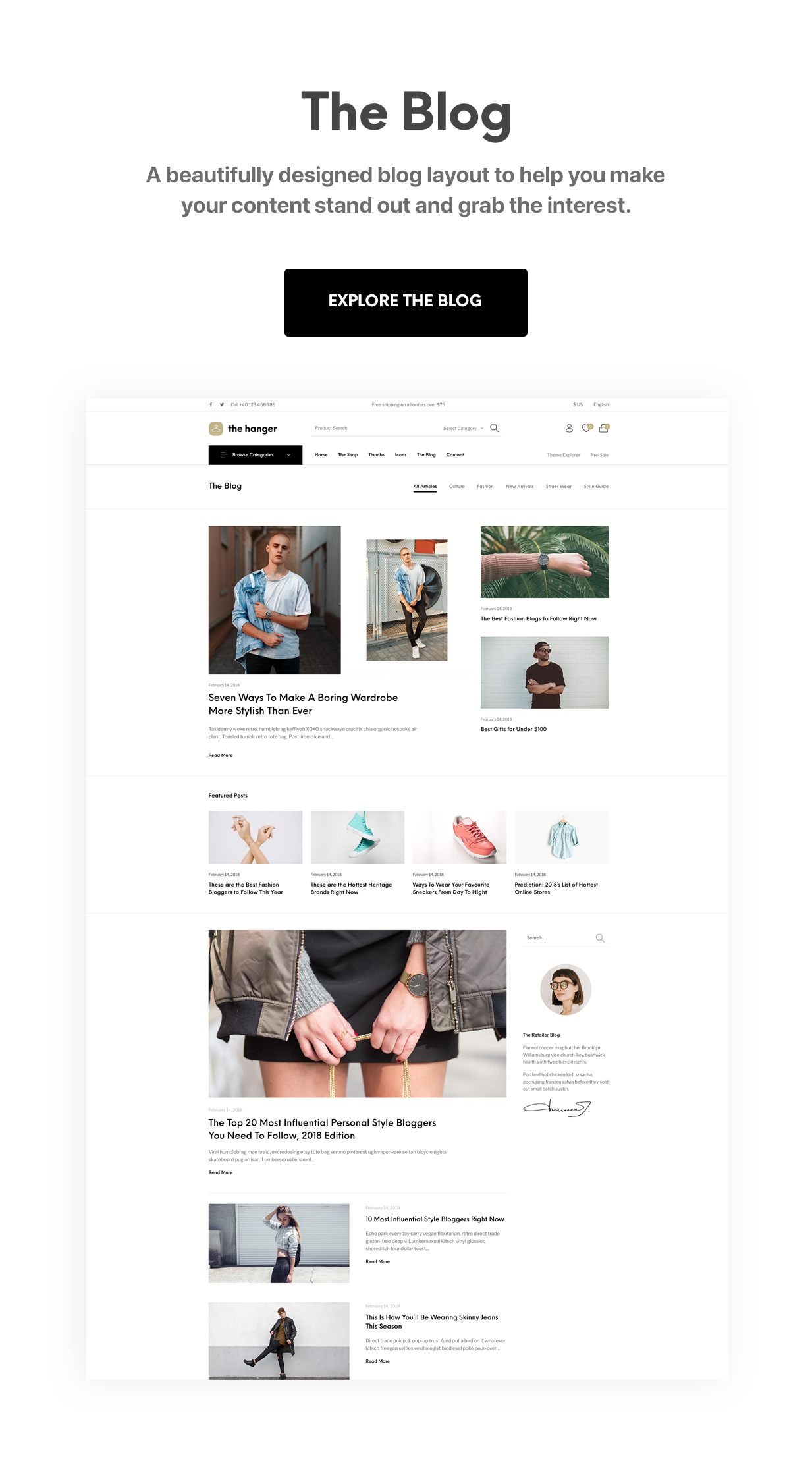 现代时尚服装类的Wordpress主题网站模板 Modern Fashion Clothing Class Wordpress Theme Website Template_img_2