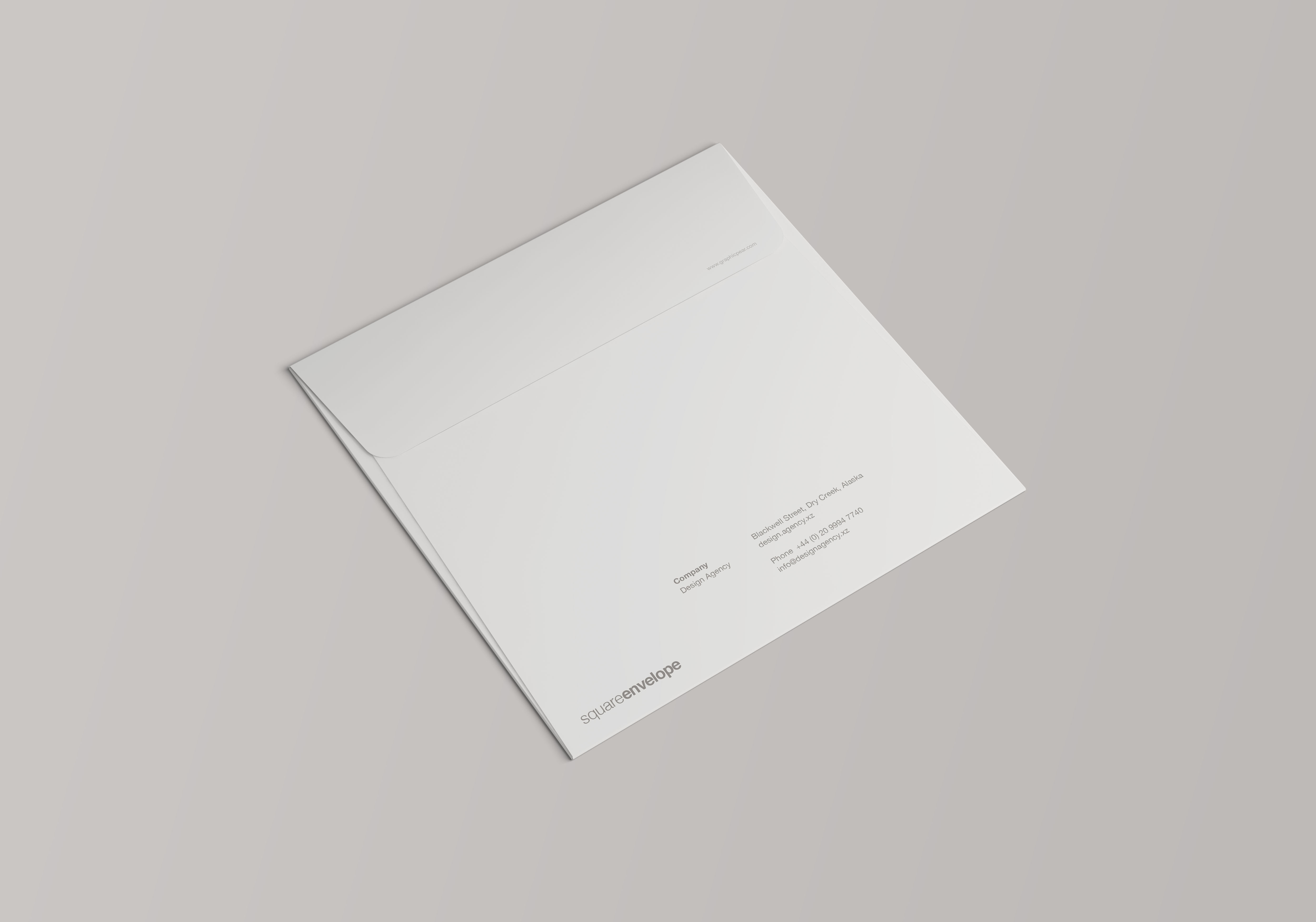 7个角度的品牌信封样机 7 Square Brand Envelope Mockup_img_2