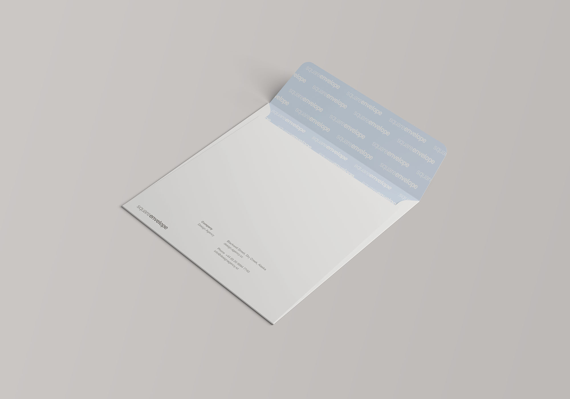 7个角度的品牌信封样机 7 Square Brand Envelope Mockup_img_2