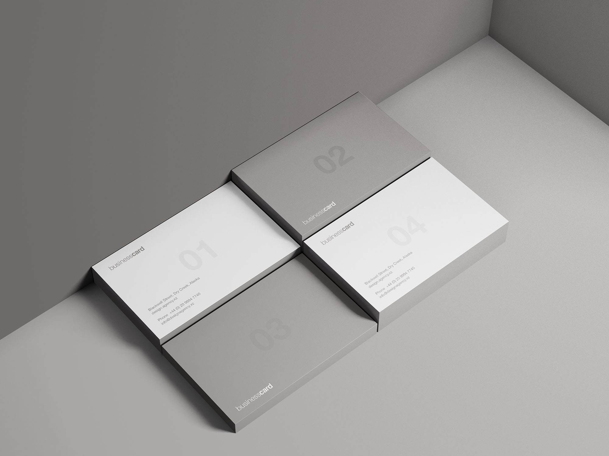 精致的现代商务卡样机 Modern Business Card Mockup_img_2