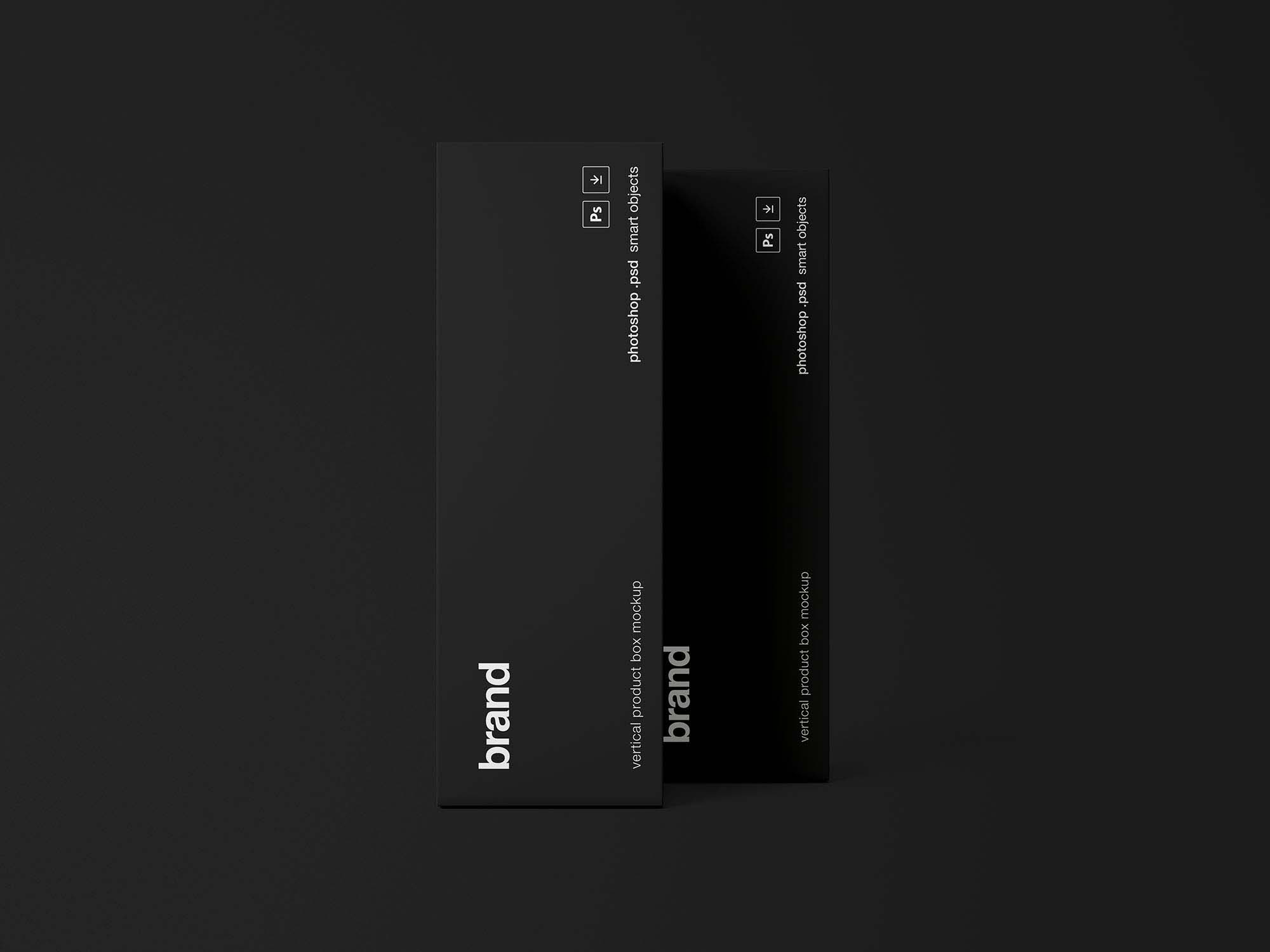 垂直的产品包装盒样机 Vertical Product Boxes Mockup_img_2