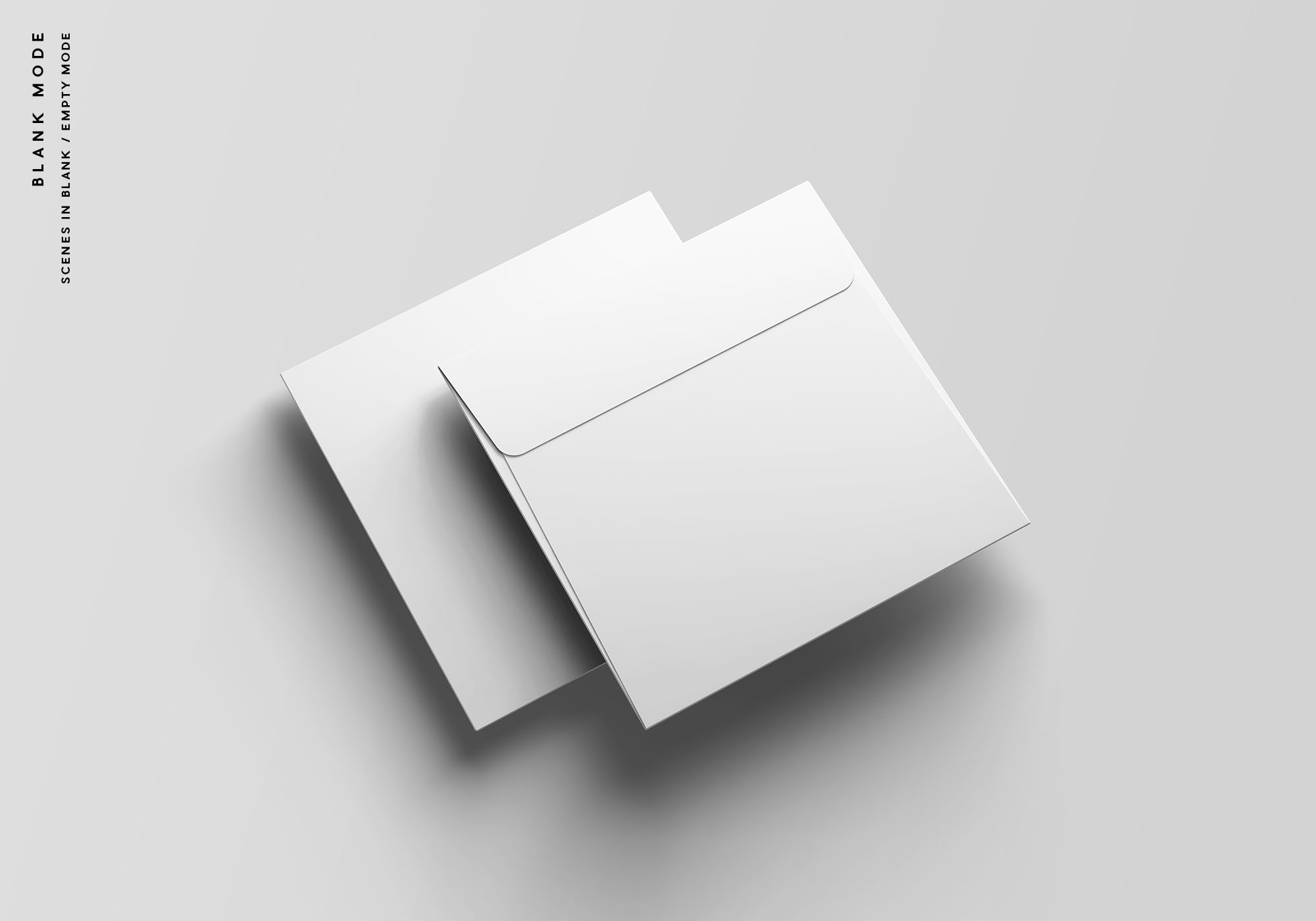 7个角度的品牌信封样机 7 Square Brand Envelope Mockup_img_2