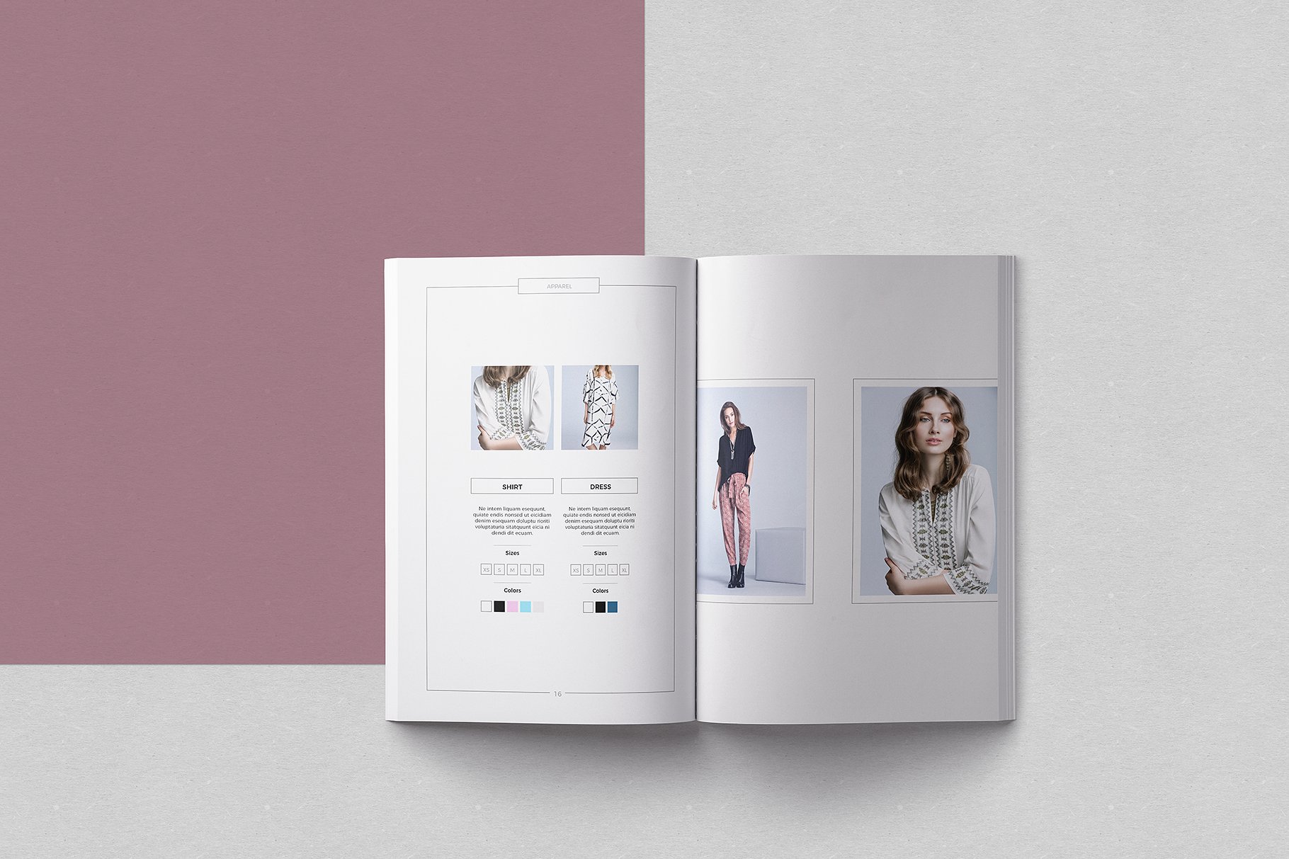 整洁优雅的现代风格女性服装画册模板 Neat And Elegant Modern Style Women