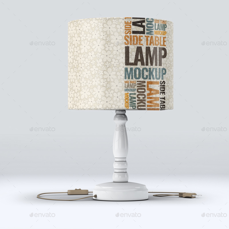 逼真的台灯实体样机 Table Lamp Mockup_img_2