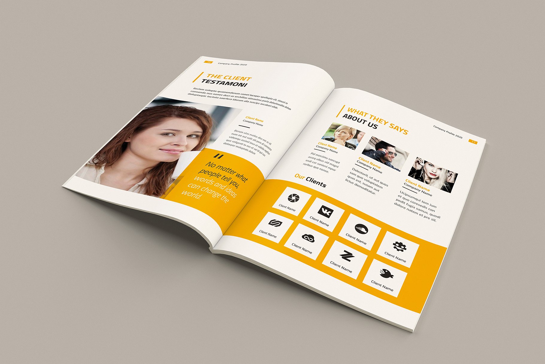 黄色系A4公司简介手册模板 Daedalus - A4 Corporate Brochure_img_2