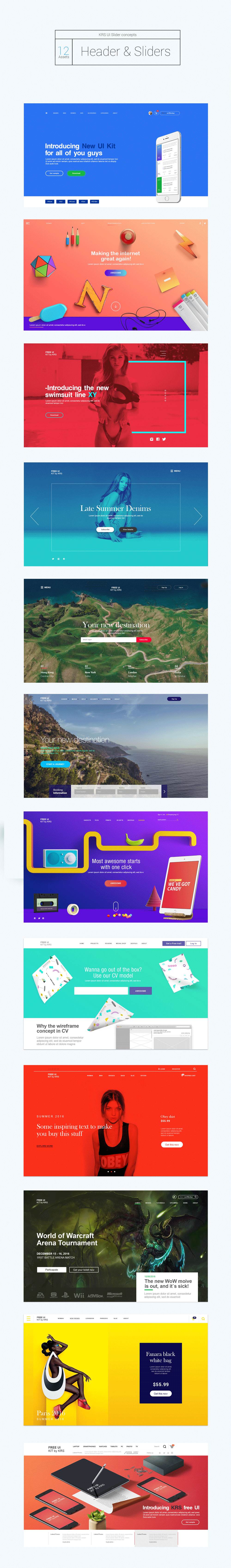 超超巨量的时尚简约UI KIts大全 Super Super Sleek Minimalist Website UI KIts_img_2