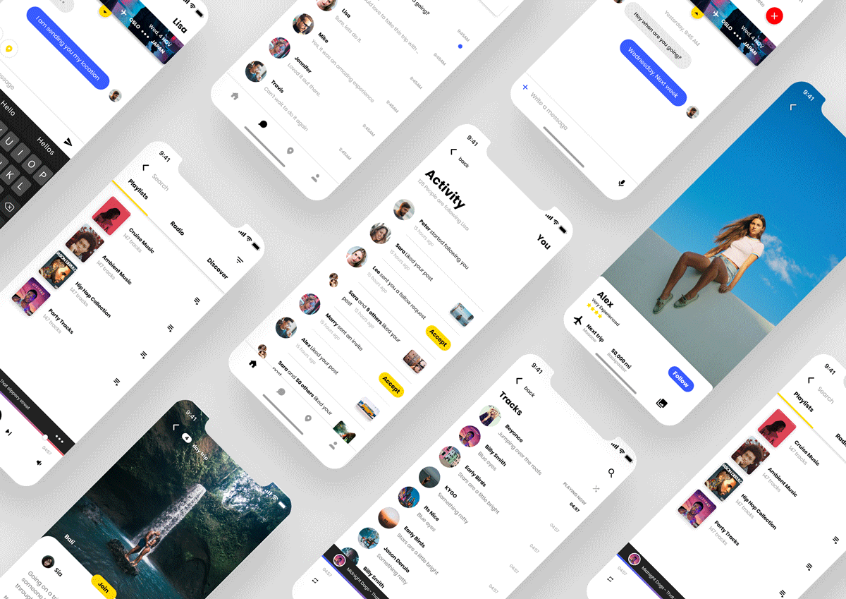 强大的旅行社交APP UI工具包 Backpack UI Kit_img_2