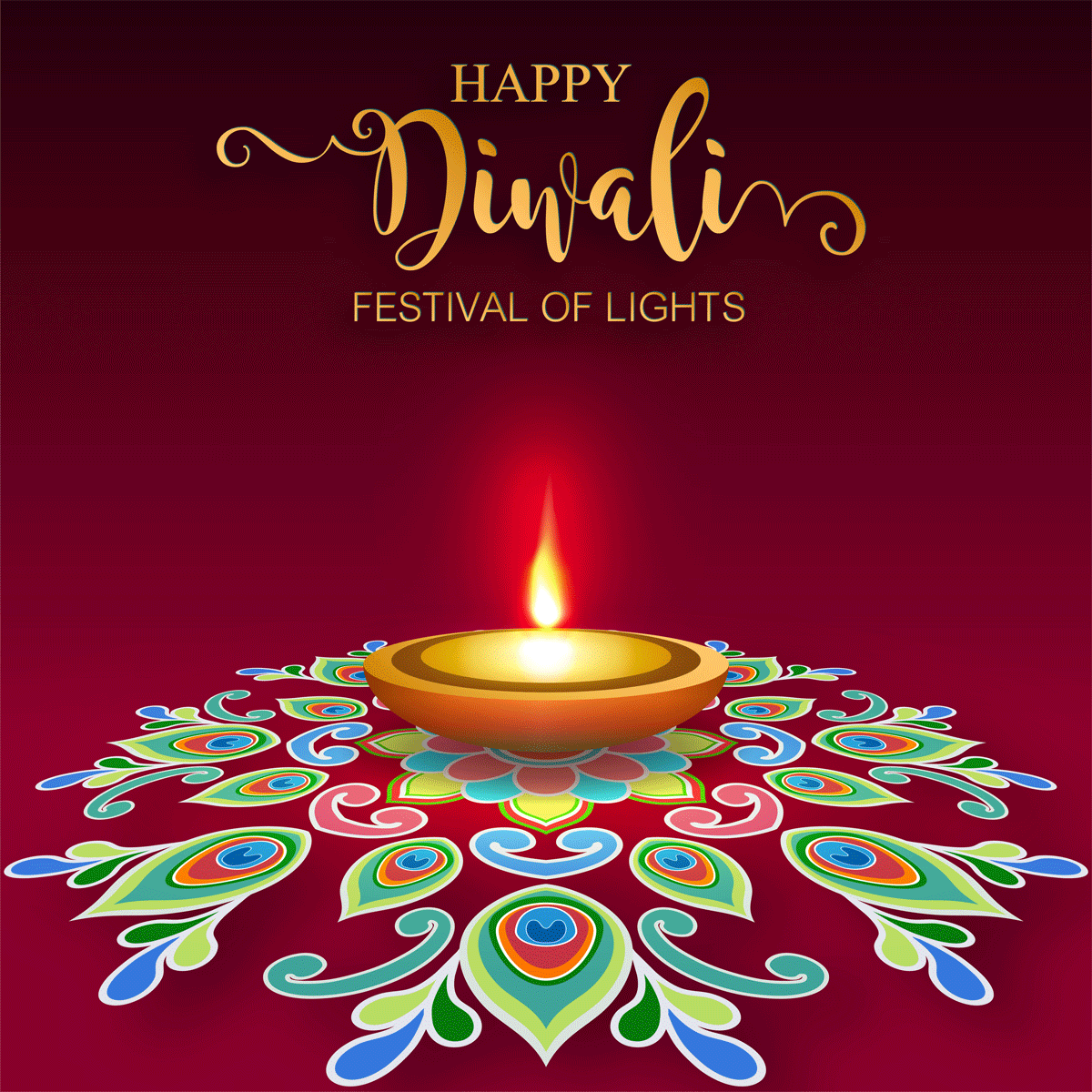 排灯节豪华矢量贺卡 Diwali Luxury Vector Greeting Card_img_2