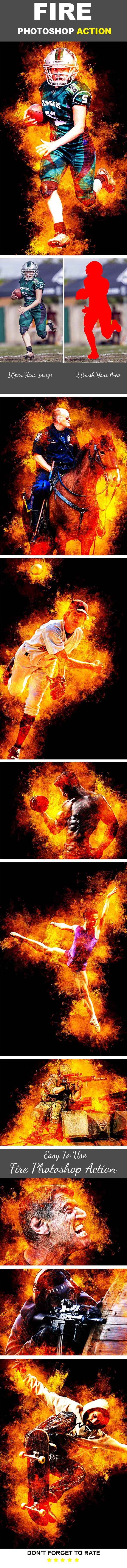 酷炫的照片火焰处理效果Photoshop动作 Fire Photoshop Action_img_2