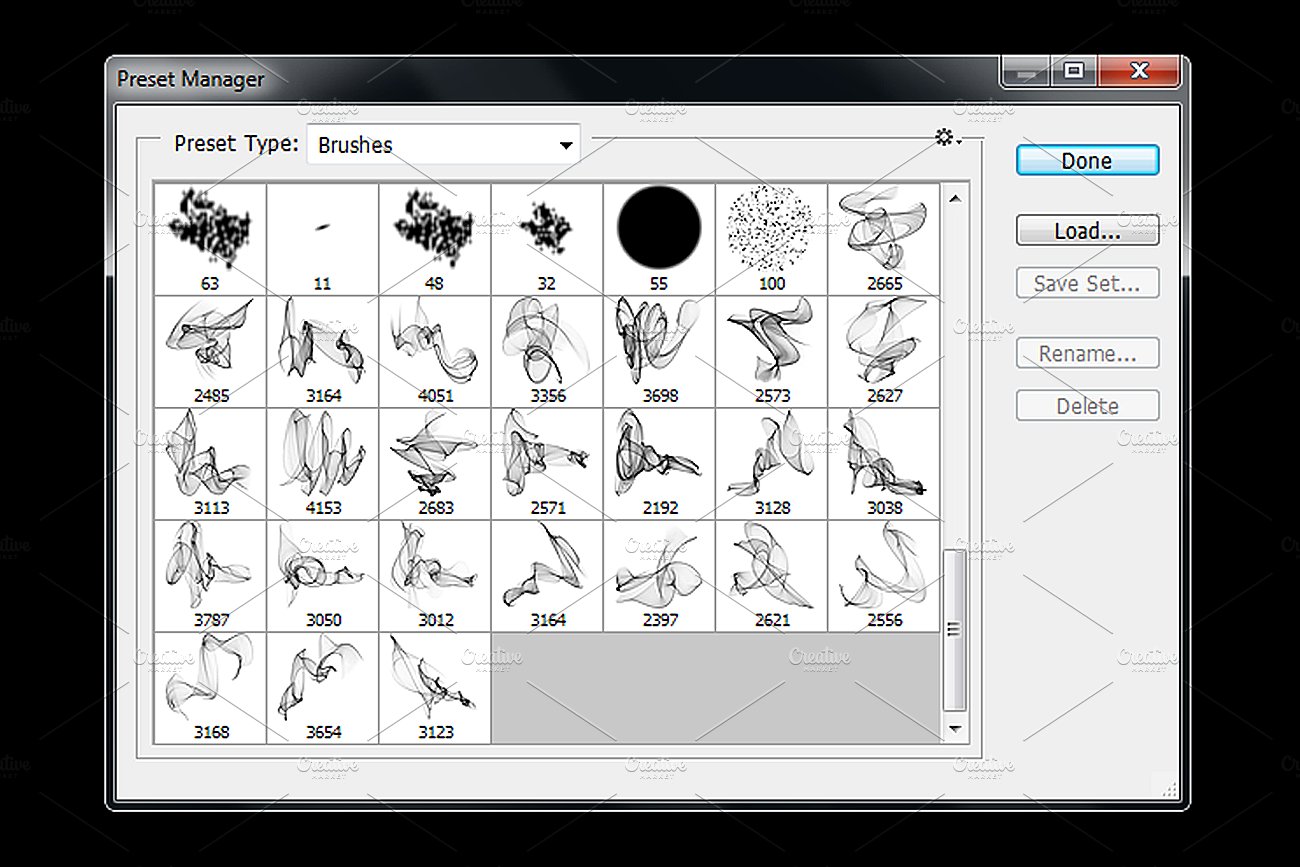 25个高品质的手绘烟雾PS笔刷 25 Smoke PS Brushes Abr Vol 1_img_2