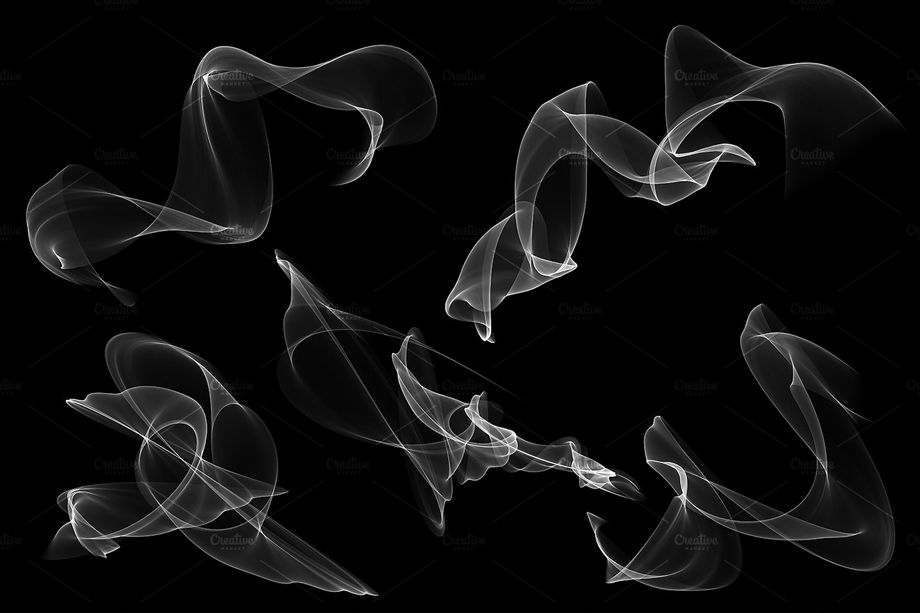 25个高品质的手绘烟雾PS笔刷 25 Smoke PS Brushes Abr Vol 1_img_2