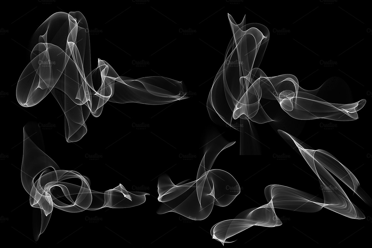 25个高品质的手绘烟雾PS笔刷 25 Smoke PS Brushes Abr Vol 1_img_2