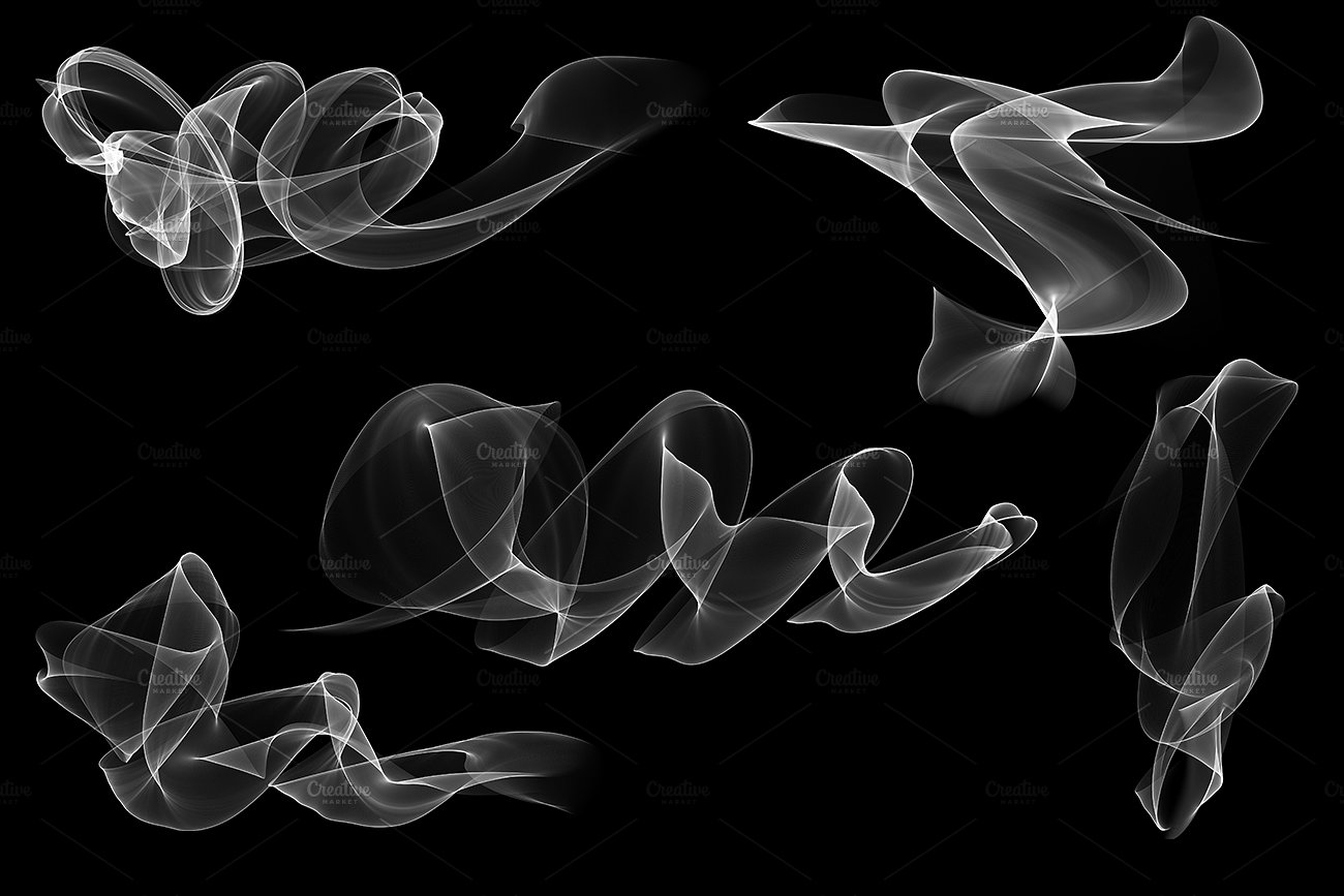 25个高品质的手绘烟雾PS笔刷 25 Smoke PS Brushes Abr Vol 1_img_2