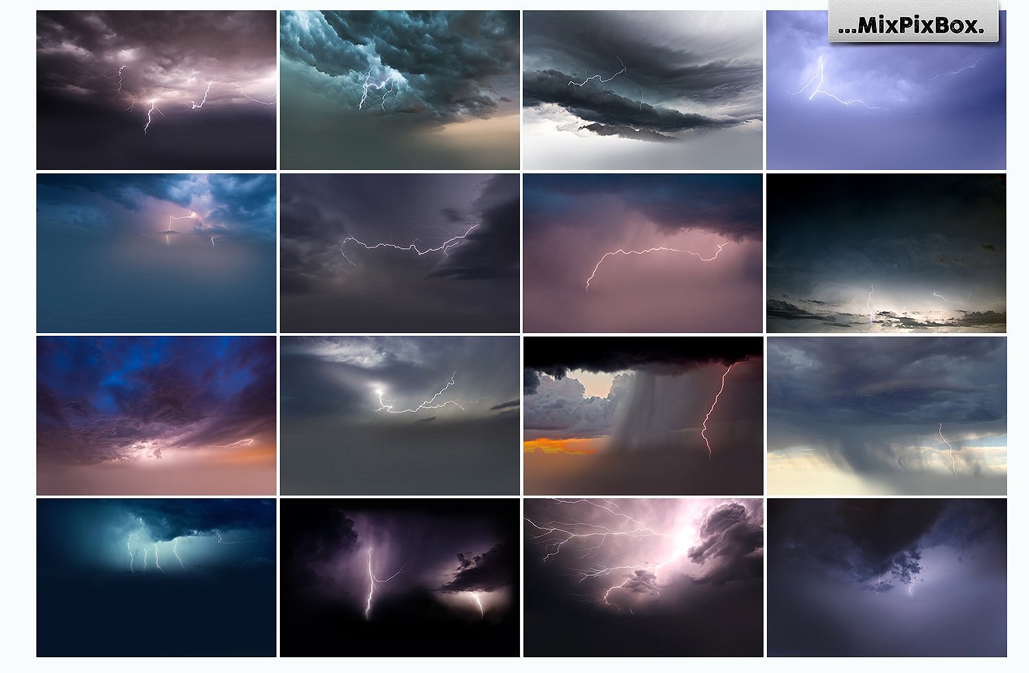 44辉煌的暴风雨闪电叠加的天空纹理 44 Lightning Photo Overlays_img_2