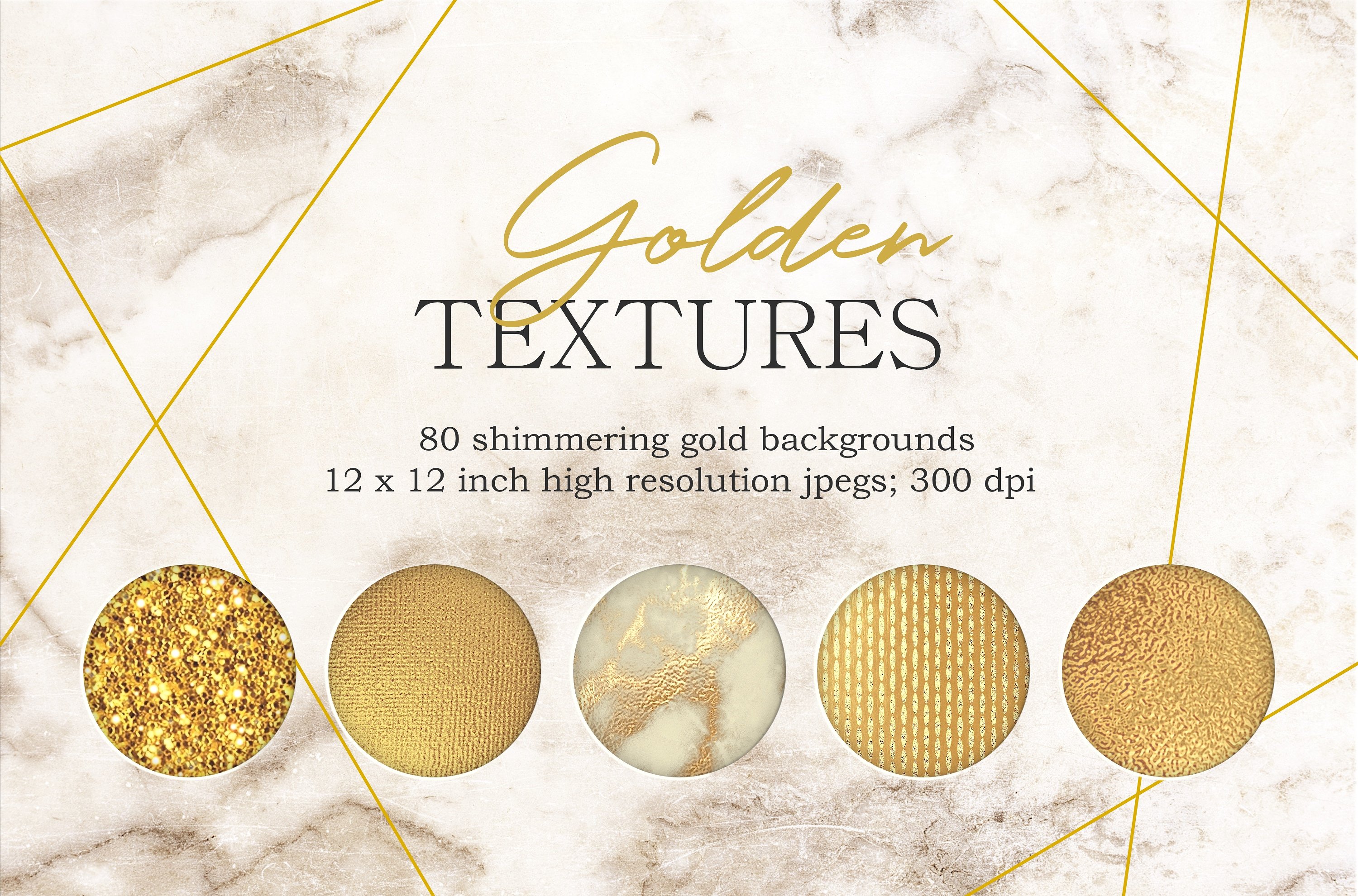 80个闪闪发光的金色纹理和图案的集合 80 Gold textures Bundle_img_2