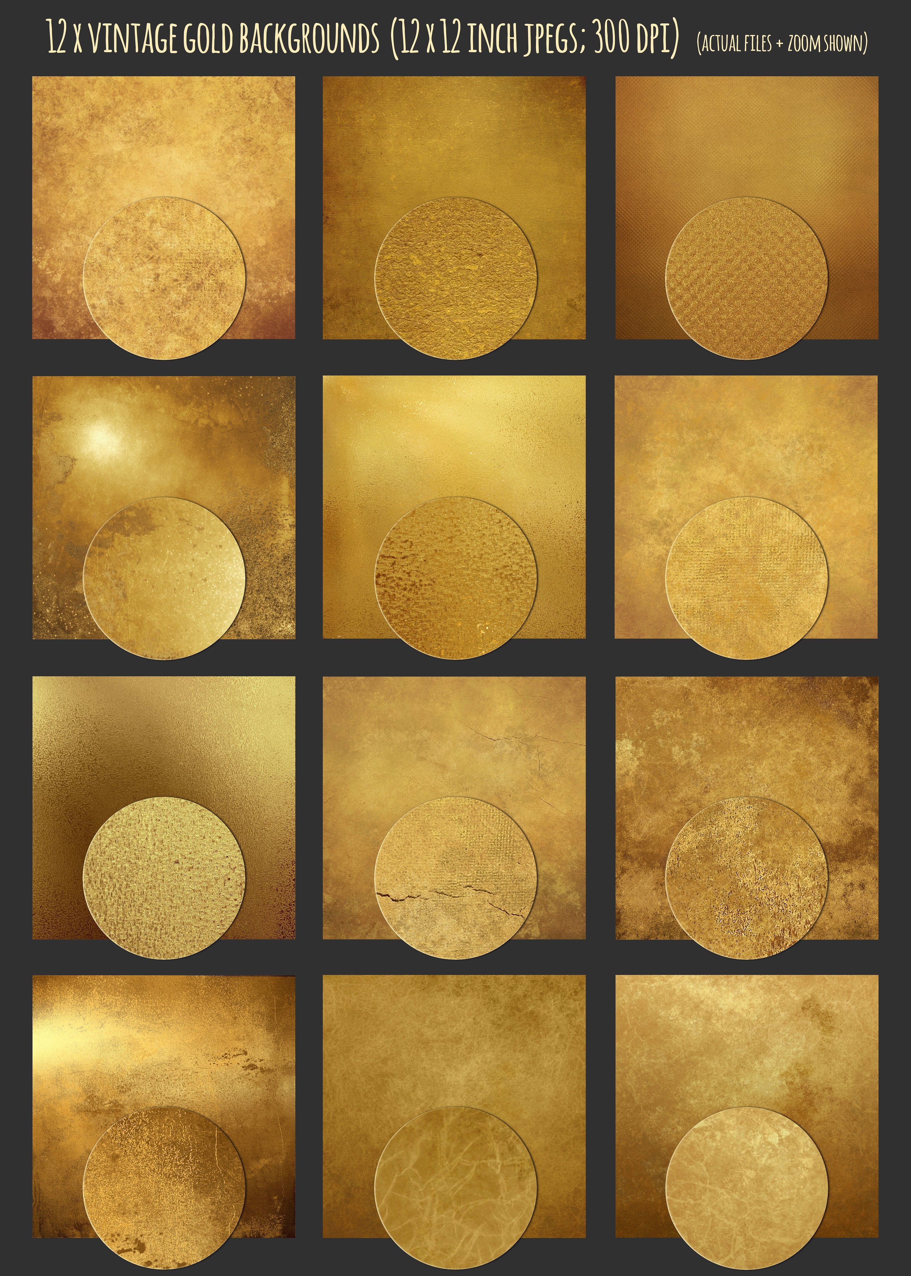 80个闪闪发光的金色纹理和图案的集合 80 Gold textures Bundle_img_2