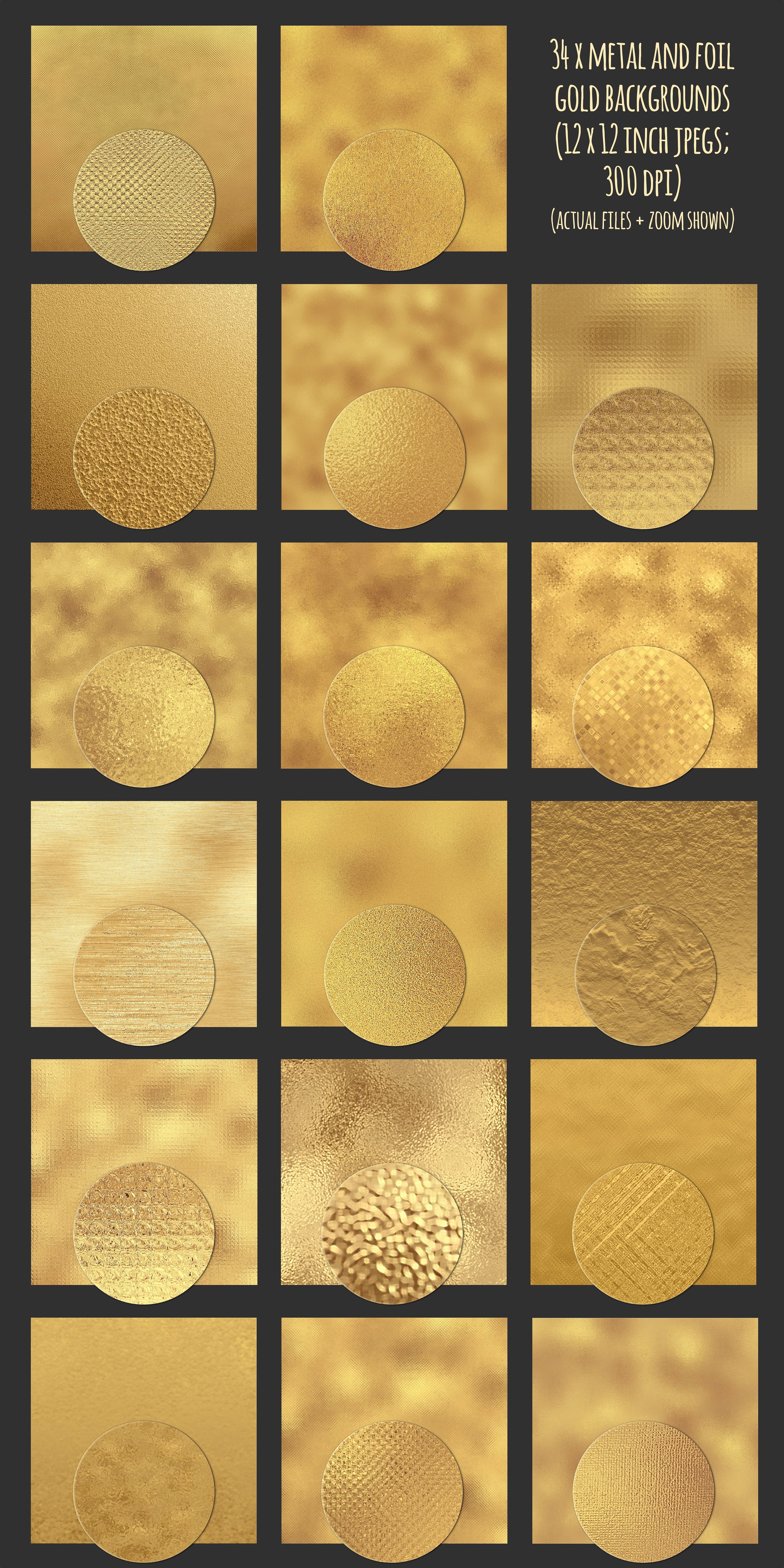 80个闪闪发光的金色纹理和图案的集合 80 Gold textures Bundle_img_2