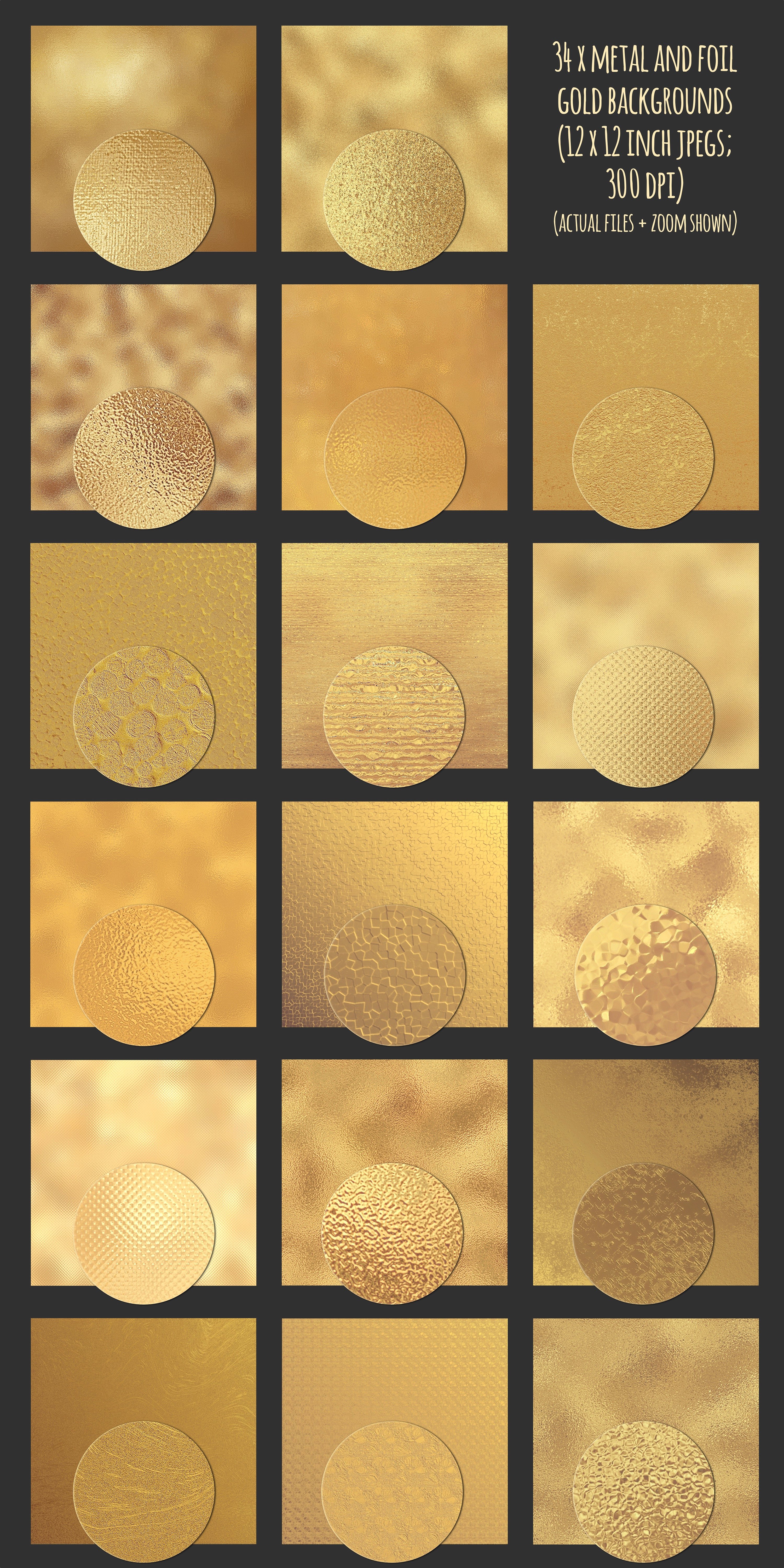 80个闪闪发光的金色纹理和图案的集合 80 Gold textures Bundle_img_2