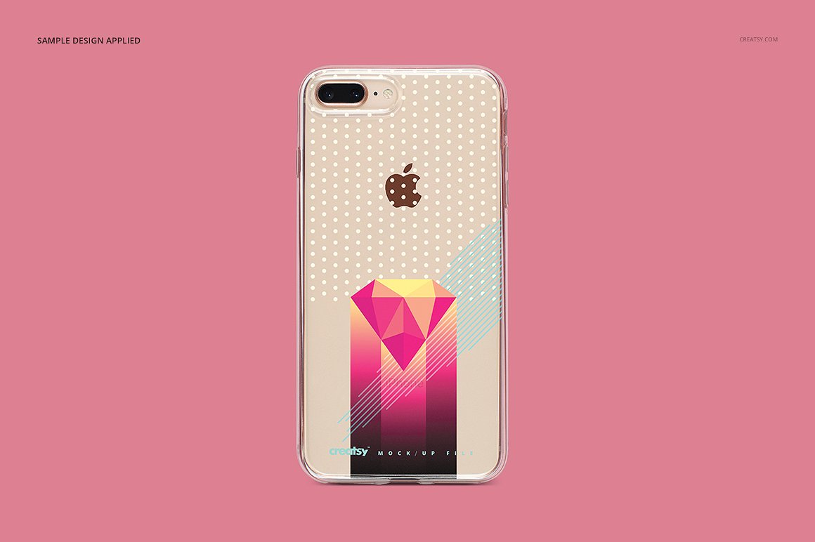 超级主流的iPhone 8 Plus多角度展示样机 iPhone 8 Plus Clear Case Mockup Set_img_2