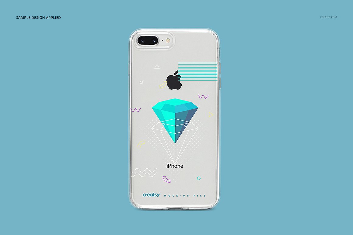 超级主流的iPhone 8 Plus多角度展示样机 iPhone 8 Plus Clear Case Mockup Set_img_2