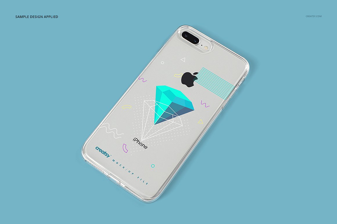 超级主流的iPhone 8 Plus多角度展示样机 iPhone 8 Plus Clear Case Mockup Set_img_2