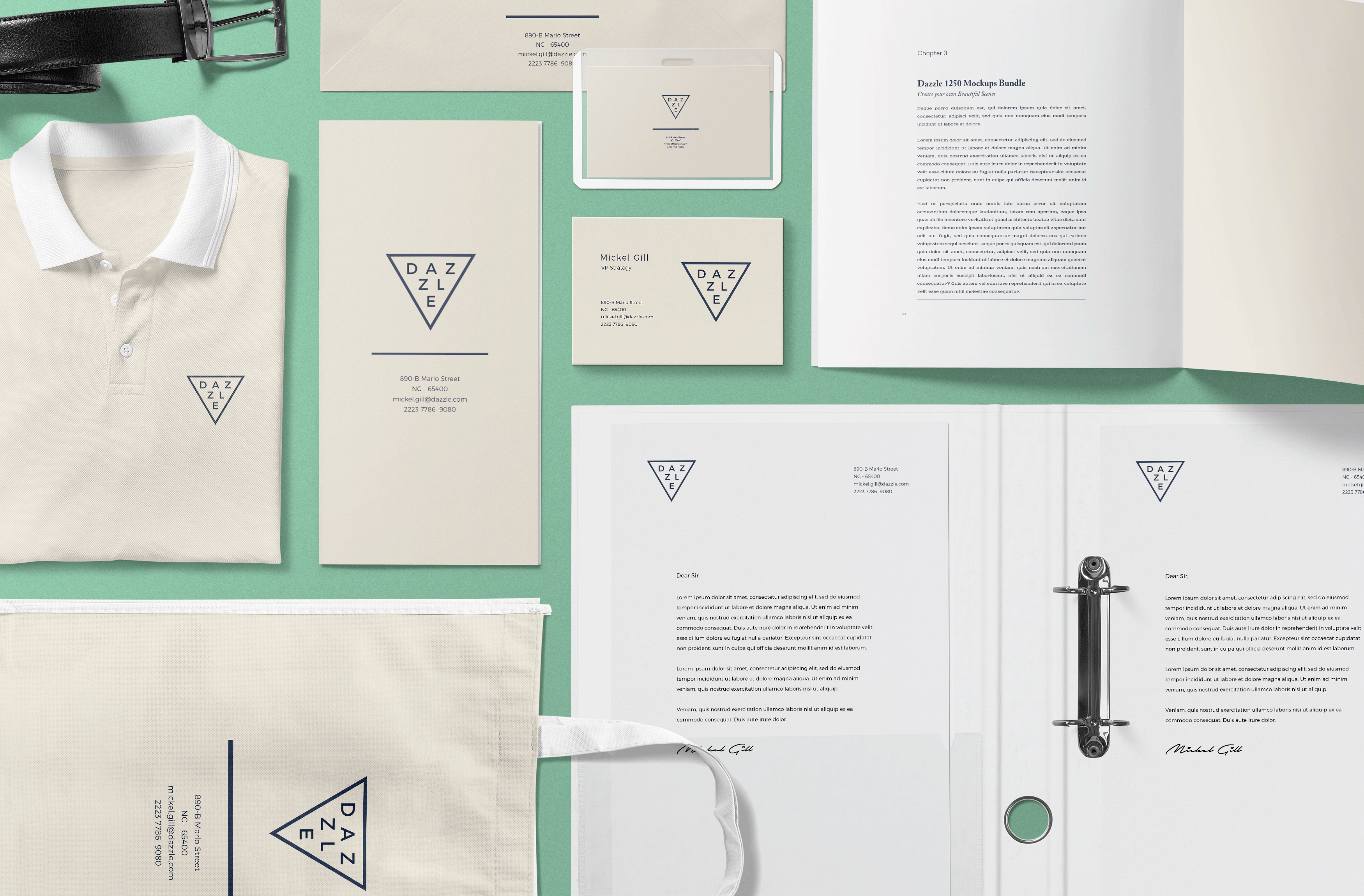 简约的企业品牌样机场景 Corporate Branding Mockup Scenes_img_2