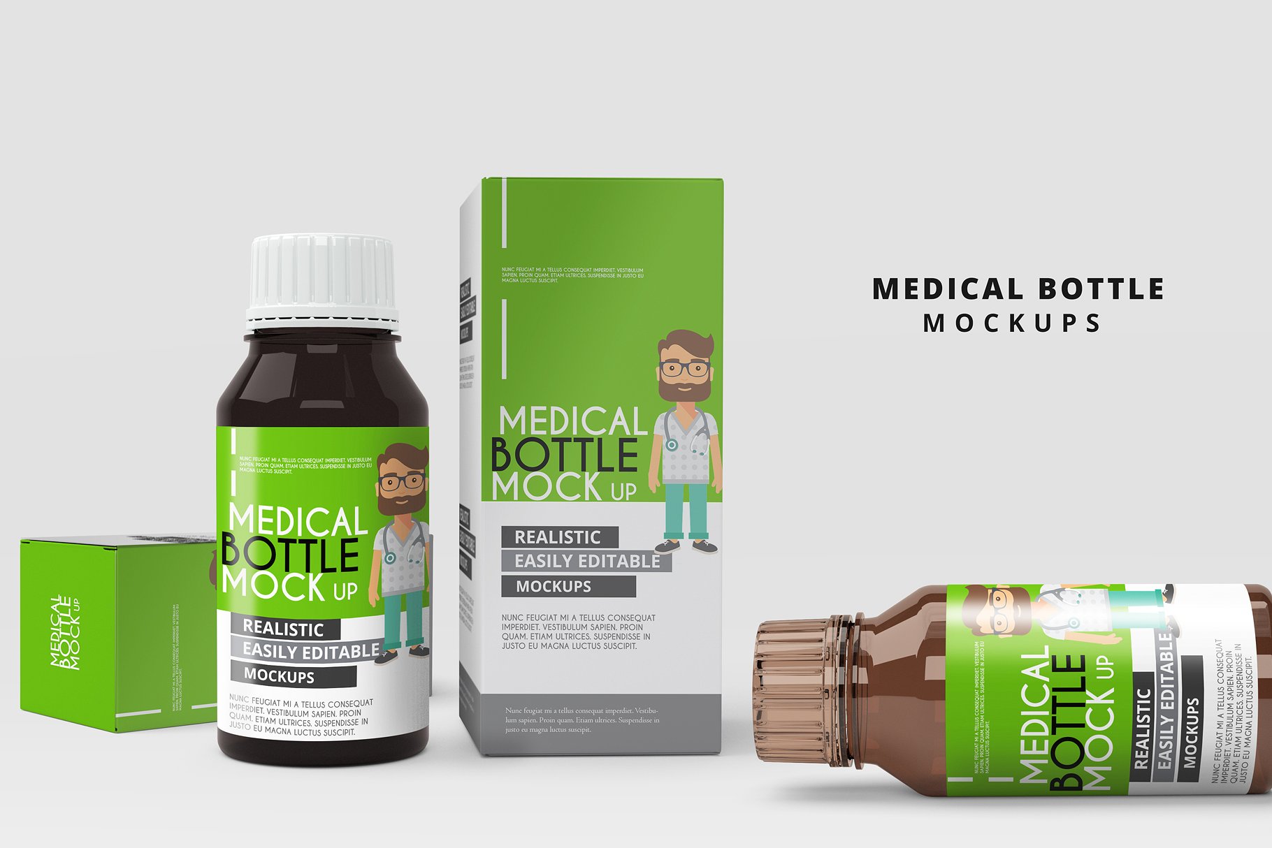 精致的药品样机 Medicine Bottle Mockup_img_2