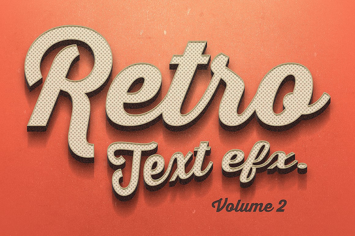 复古文字效果VOL.2 Vintage Text Effects Vol.2_img_2