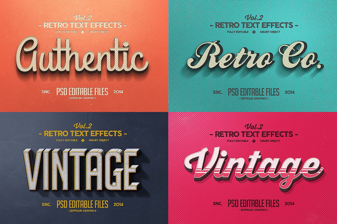 复古文字效果VOL.2 Vintage Text Effects Vol.2_img_2