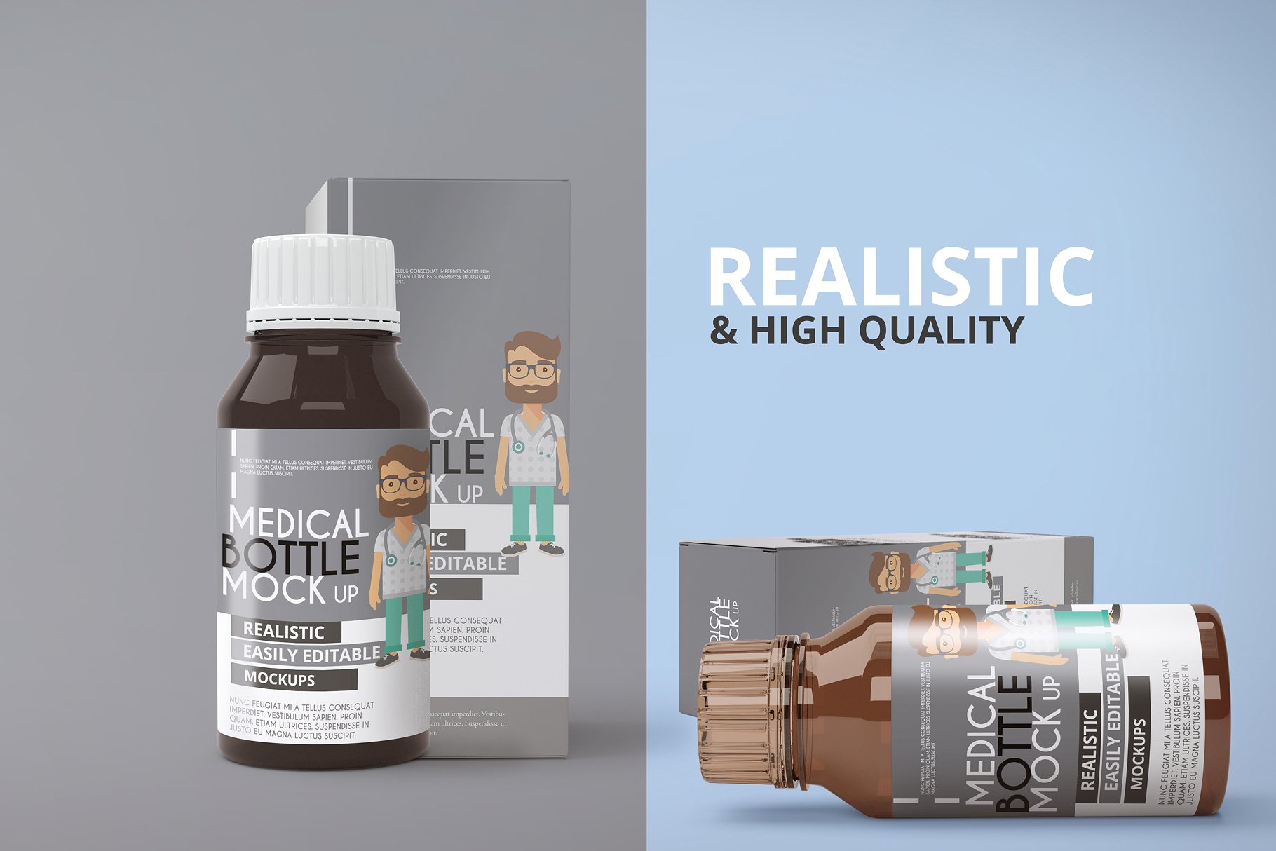 精致的药品样机 Medicine Bottle Mockup_img_2