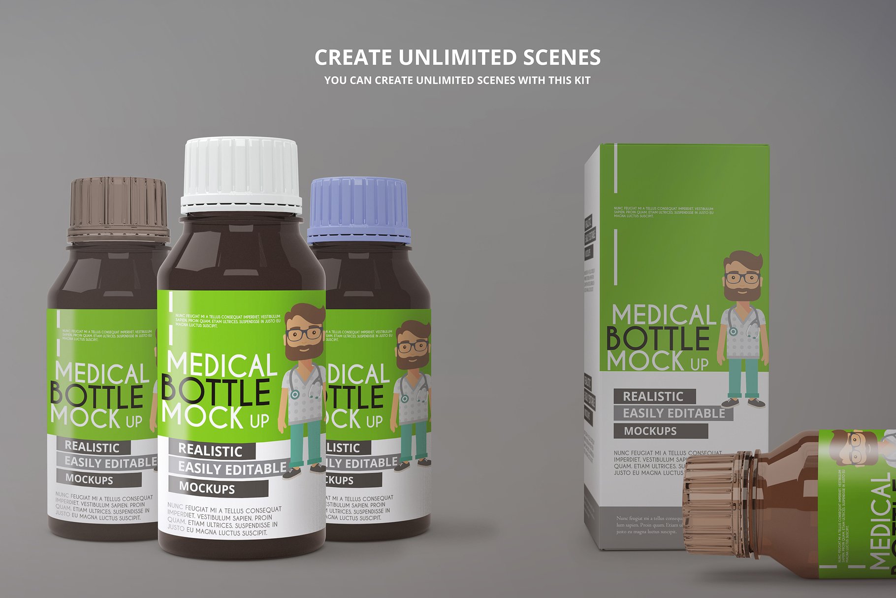 精致的药品样机 Medicine Bottle Mockup_img_2