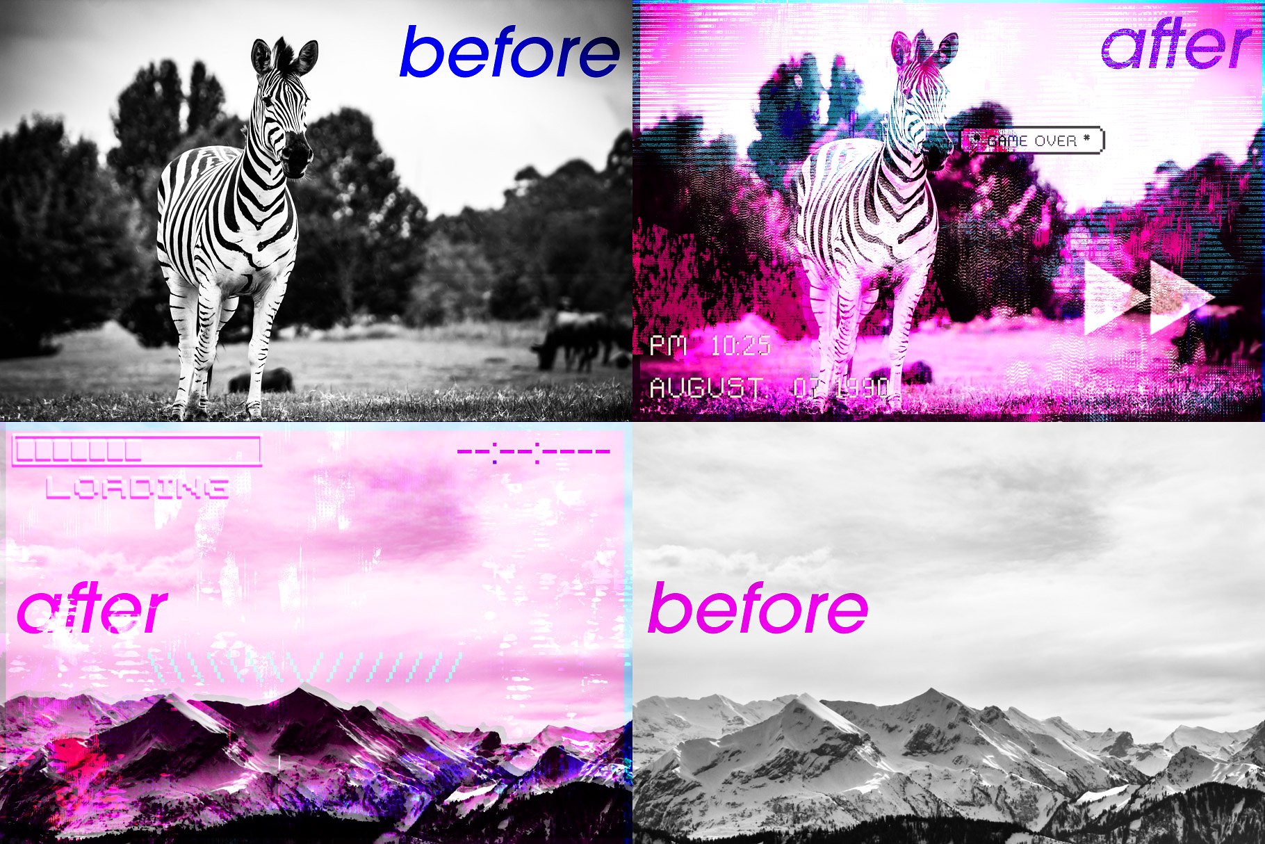 动感毛刺Procreate笔刷 Glitching Brushes for Procreate_img_2