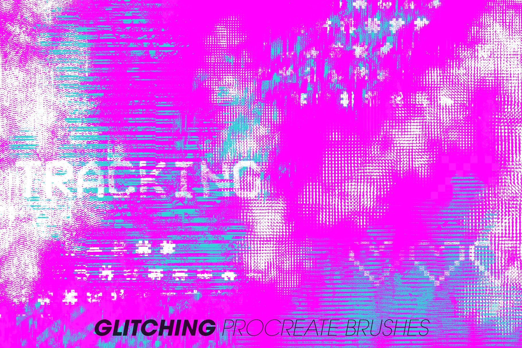 动感毛刺Procreate笔刷 Glitching Brushes for Procreate_img_2