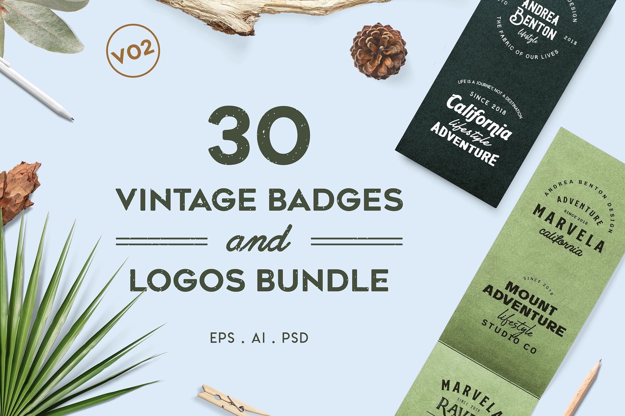 30款复古徽章和标志合集 30 Vintage Badges and Logos Bundle_img_2