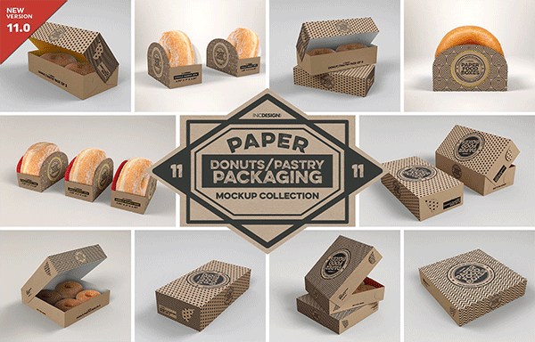 纸质食品盒包装样机VOL.11 Food Box Packaging Mockups VOL.11_img_2