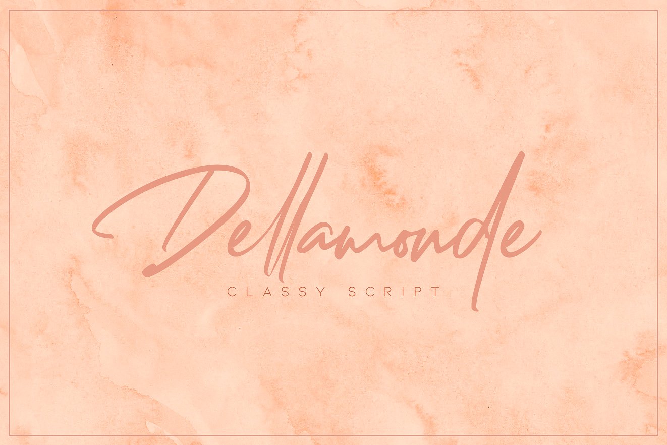 漂亮的手写刷子字体 Dellamonde // Classy Script_img_2