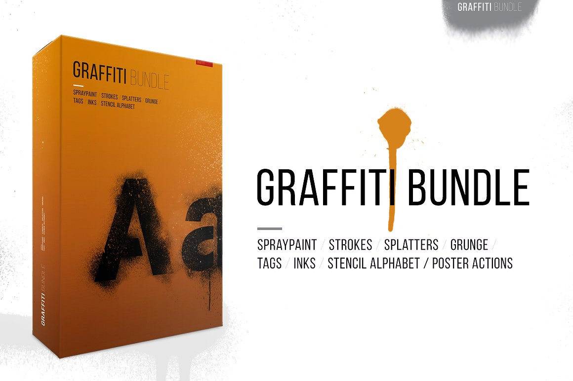 涂鸦画笔和动作MASTER合集 Graffiti Brushes & Actions MASTER Bundle_img_2