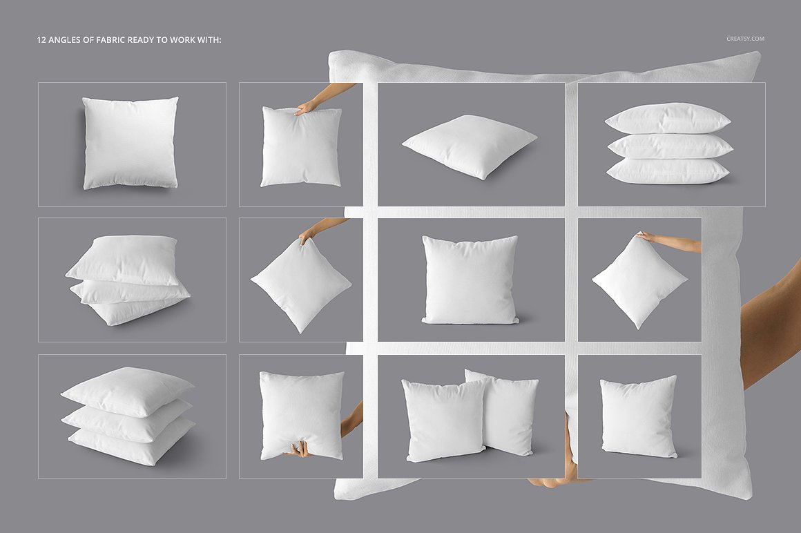 超级精美的抱枕样机套装 Fabric Factory vol.2 Pillow Mockup_img_2