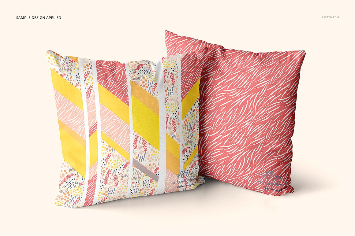 超级精美的抱枕样机套装 Fabric Factory vol.2 Pillow Mockup_img_2