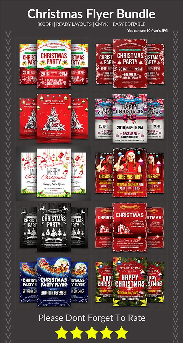 20圣诞节传单及明信片套装 20 Christmas Flyer & Postcard Bundle_img_2