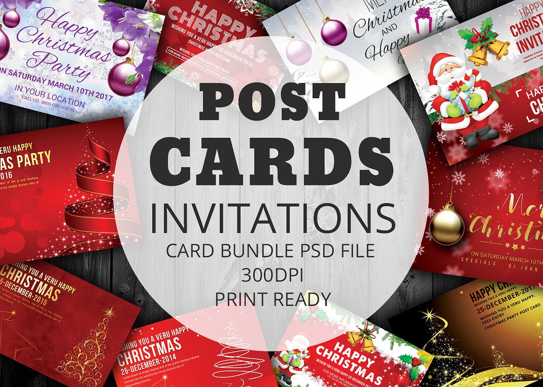 20圣诞节传单及明信片套装 20 Christmas Flyer & Postcard Bundle_img_2