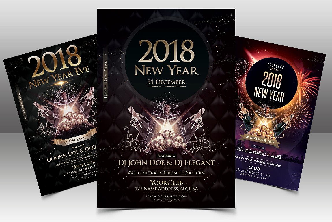 12款圣诞节冬季促销单页模板 BUNDLE – 12 XMAS & NYE FLYERS_img_2