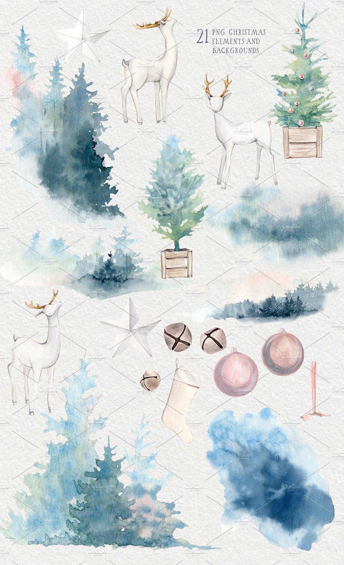 暖暖的手绘冬季水彩画集 GENTLE WINTER Watercolor Collection_img_2