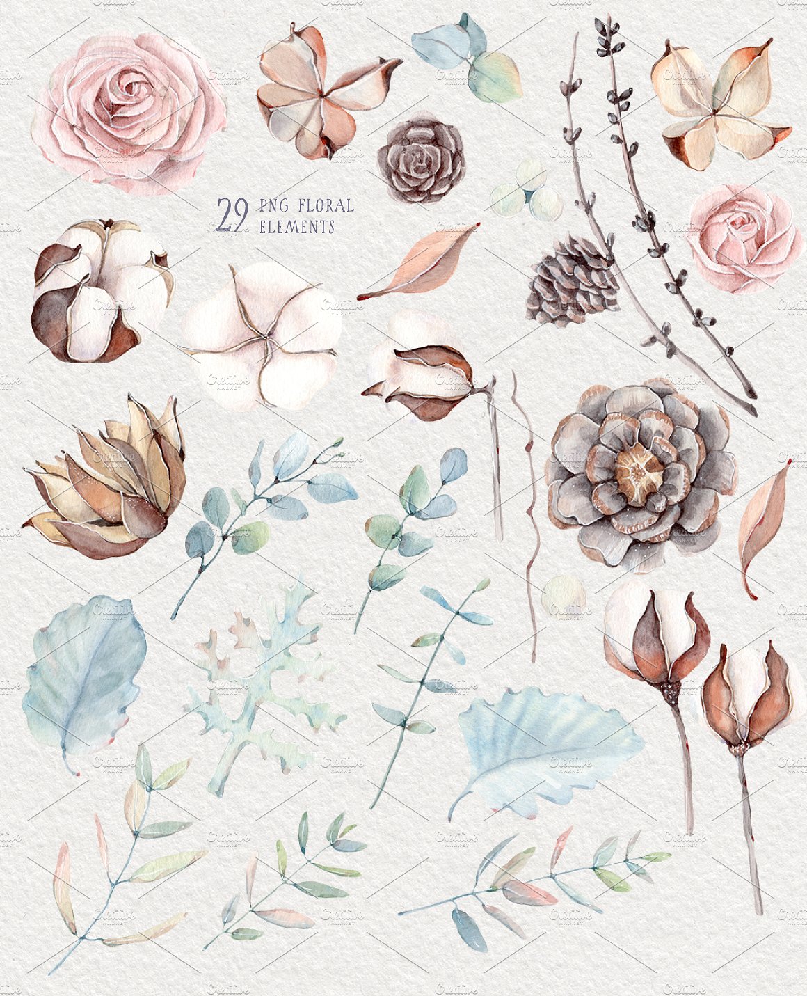 暖暖的手绘冬季水彩画集 GENTLE WINTER Watercolor Collection_img_2
