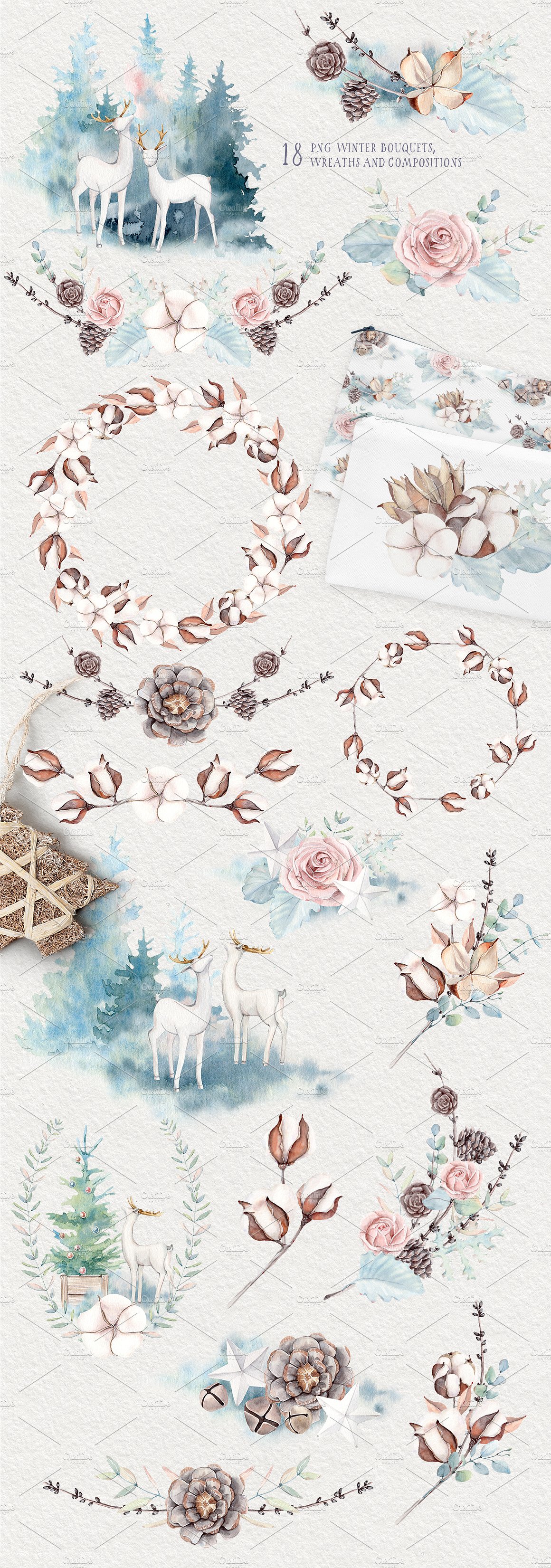 暖暖的手绘冬季水彩画集 GENTLE WINTER Watercolor Collection_img_2