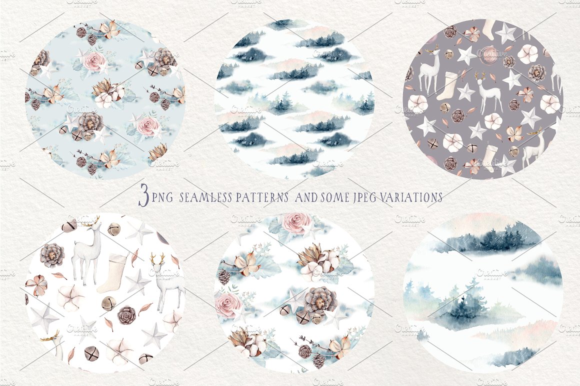 暖暖的手绘冬季水彩画集 GENTLE WINTER Watercolor Collection_img_2
