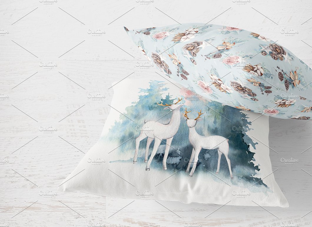 暖暖的手绘冬季水彩画集 GENTLE WINTER Watercolor Collection_img_2