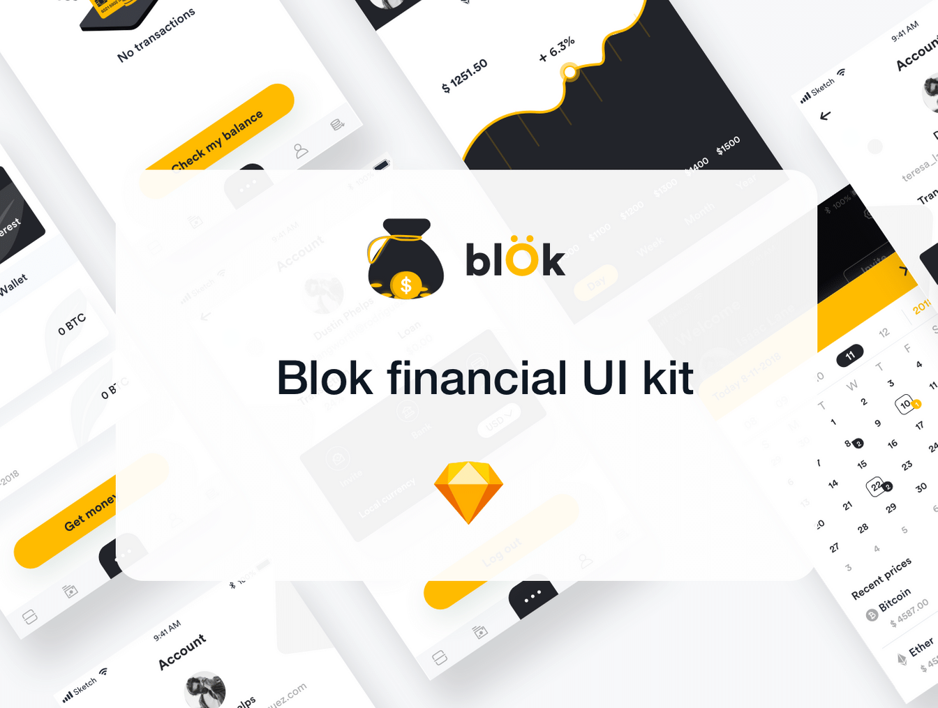 优质的金融APP UI工具包 Blok Financial UI Kit_img_2