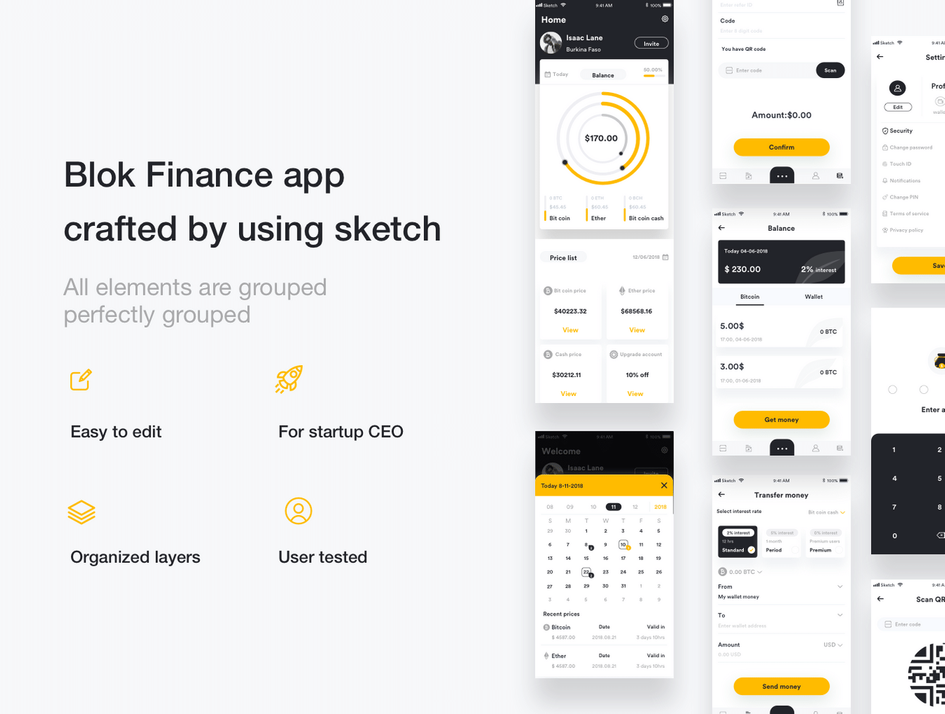 优质的金融APP UI工具包 Blok Financial UI Kit_img_2